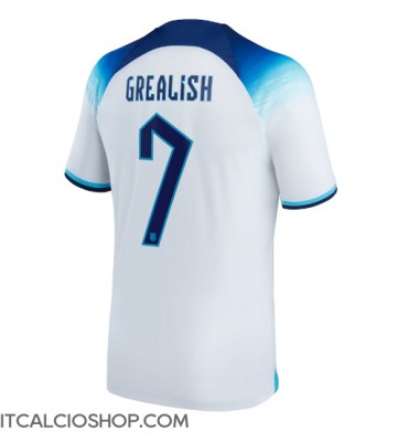 Inghilterra Jack Grealish #7 Prima Maglia Mondiali 2022 Manica Corta